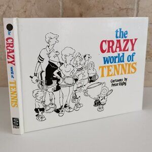 The Crazy World of Tennis Cartoons by Peter Rigby Book Tennis Player Funny Humor